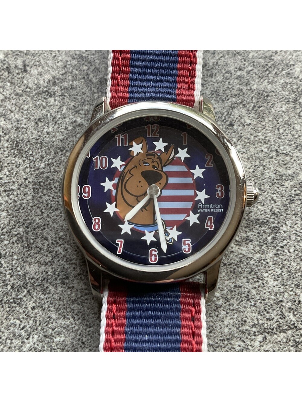 Vintage ARMITRON SCOOBY DOO Women’s Watch 2100/195 Y127E Rotating Stars Dial A4